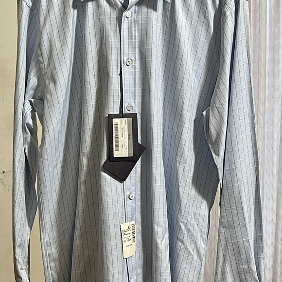 Prada Blue Pin Striped Dress Shirt Size 41–New with Tags - Picture 3 of 5